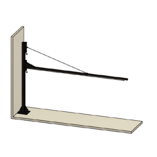 Brazo basculante para cortinas para fijar a una columna 70700650