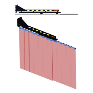 Brazo basculante con sistema de bloqueo para cortinas láminas 1315570