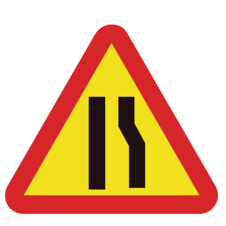 Señales Viales PVC Estrechamiento Der