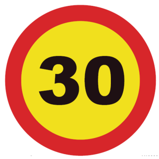 Señales Viales PVC Límite 30Km