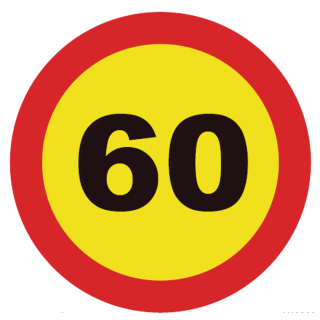Señales Viales PVC Límite 60Km