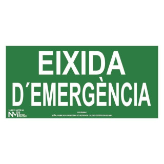 Señales De Evacuacion Luminiscentes Gran Formato Valenciano Eixida D'Emergència