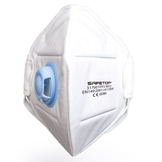 Maschera piegata verticale con valvola di espulsione FFP3 NR SAFETOP