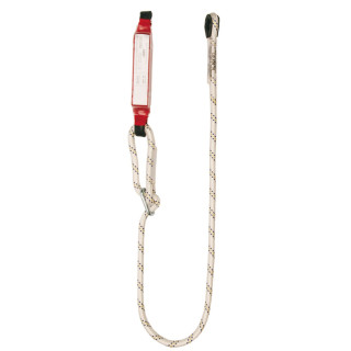 Elemento amarre cuerda regulable Ø12 mm con absorbedor energía - EN 354 & EN 355 (ref. ABM + LB100)