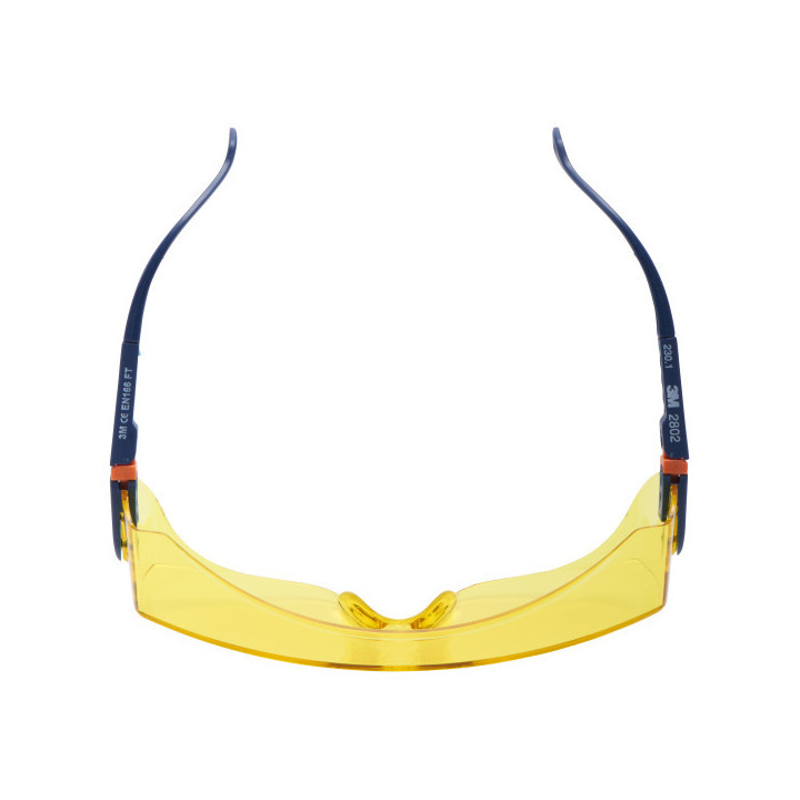 Cubregafas antirayaduras ámbar CONFORT AR 2802 patillas ajustables con ruleta 3M. REF: G2802