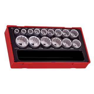 Juego de llaves de vaso de 1/2" bandeja AF (15 piezas) TT1215AF TENGTOOLS