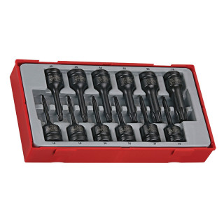 Juego de vasos de impacto TX de 1/2" DIN TT1 (12 piezas) TENGTOOLS